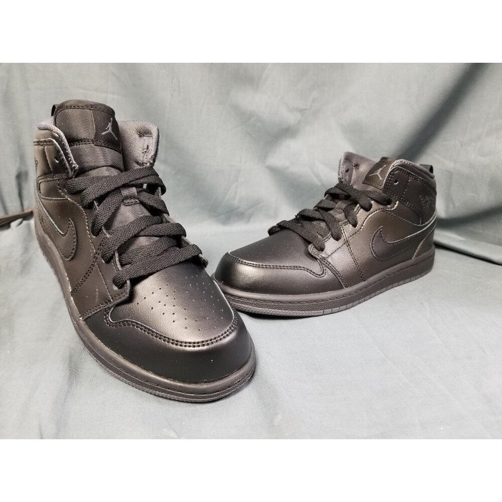Air Jordan 1 Mid PS 'Black Dark Grey' 2016 Black Grey Size 2.5Y NEW NO BOX!